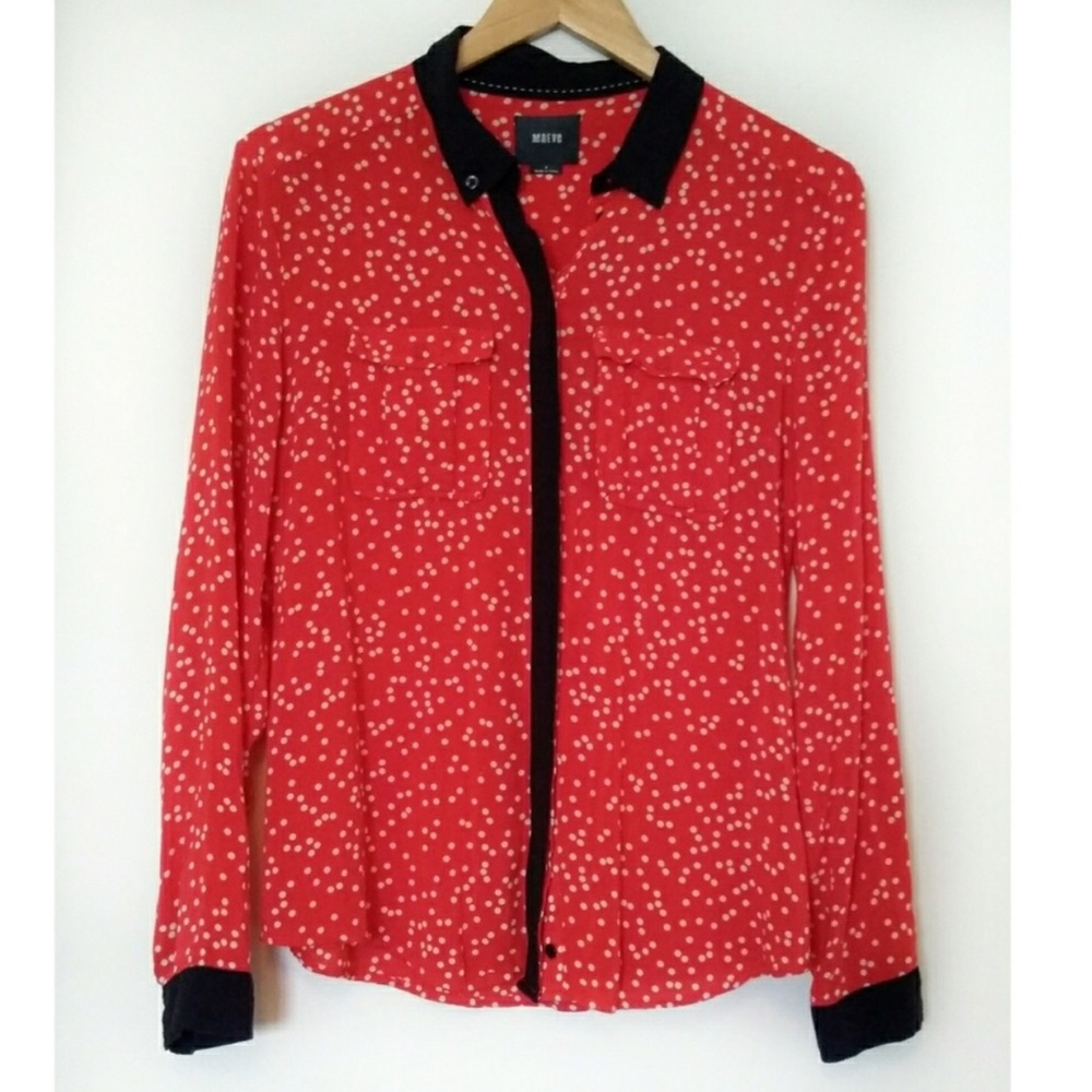 Maeve (Anthropologie) polka dot blouse